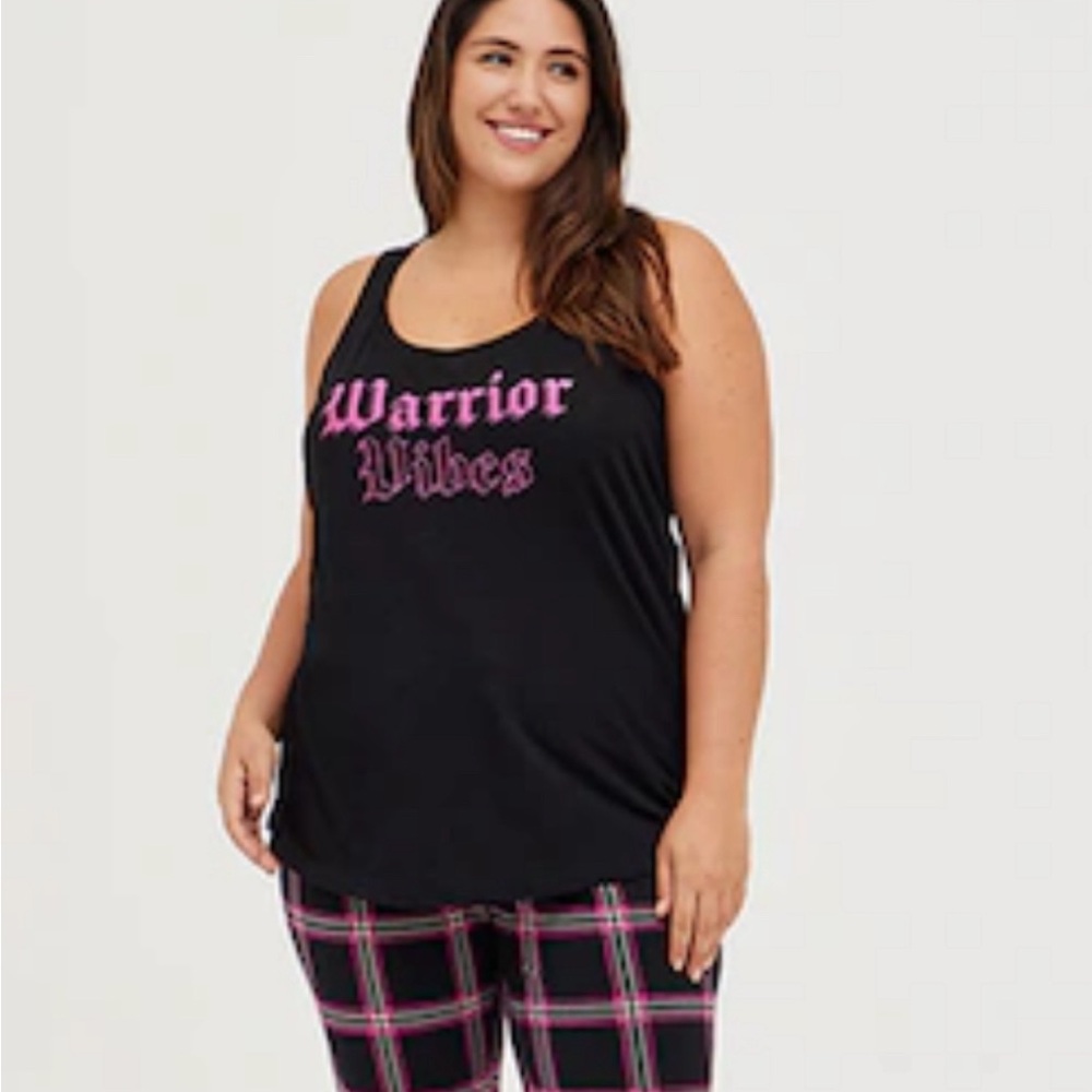 Torrid Black Pink Tank Top